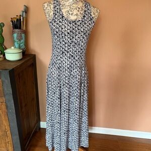 Michael Kors Navy and White Maxi Dress